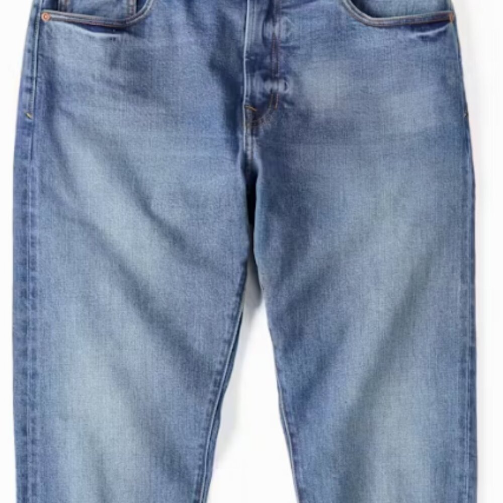 Stretch Selvedge Denim color- Light Wash Athletic Tapered Fit 33 Waist 34 Length